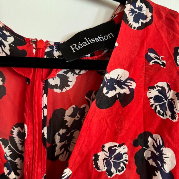 Realisation Par Ozzie Mini Dress Red Pansy XS - Picture 7 of 8